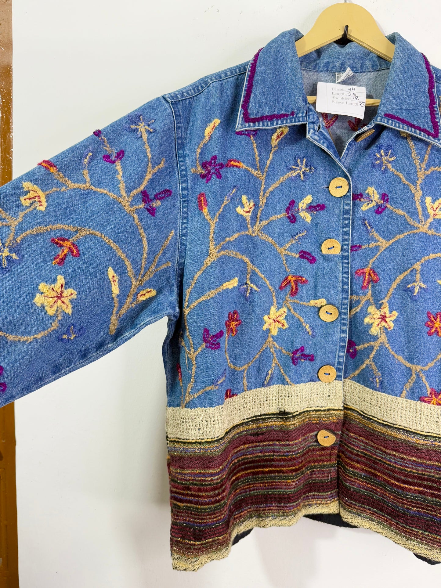 Denim Embroidered Vintage Jacket