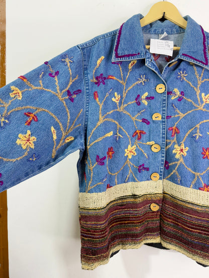 Denim Embroidered Vintage Jacket
