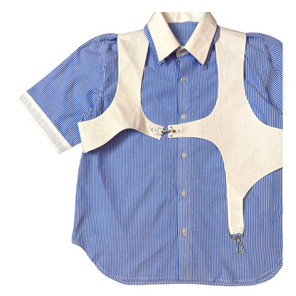 Blue Cotton vest 100% Cotton Shirt