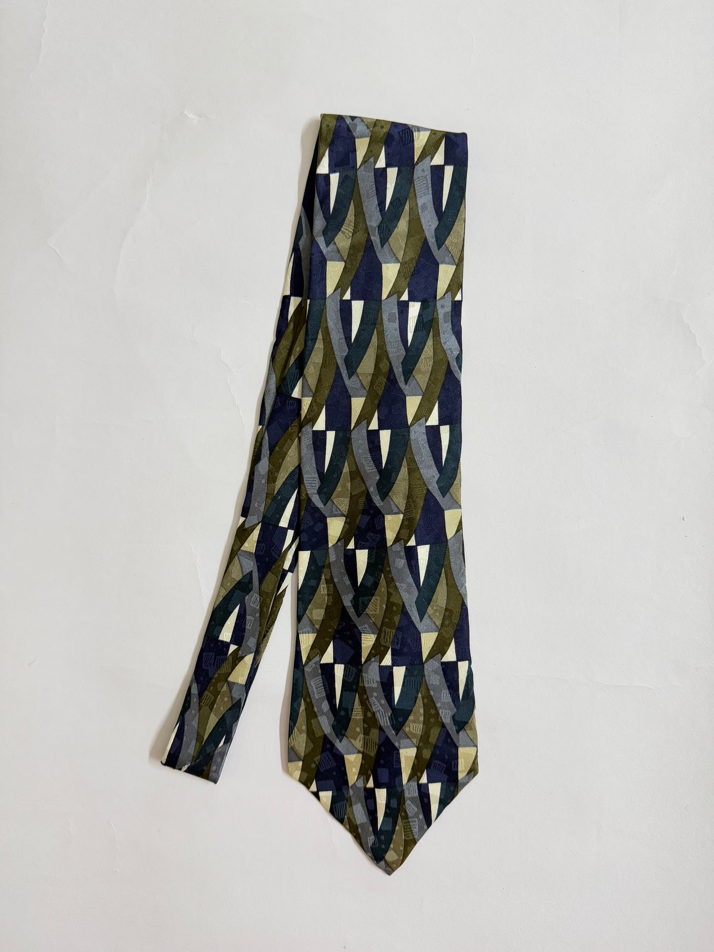 Ziggurat  Vintage silk tie