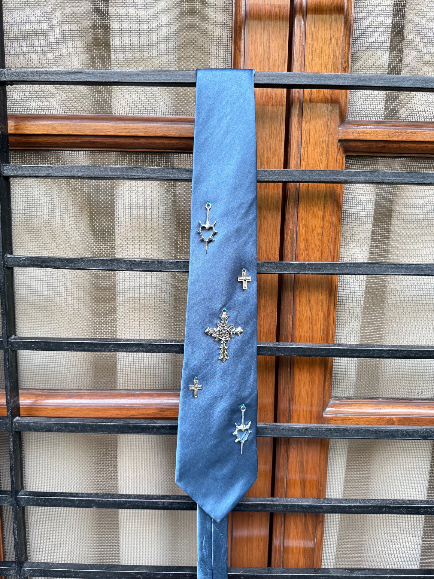 Silver Charm Handmade Vintage Silk Tie