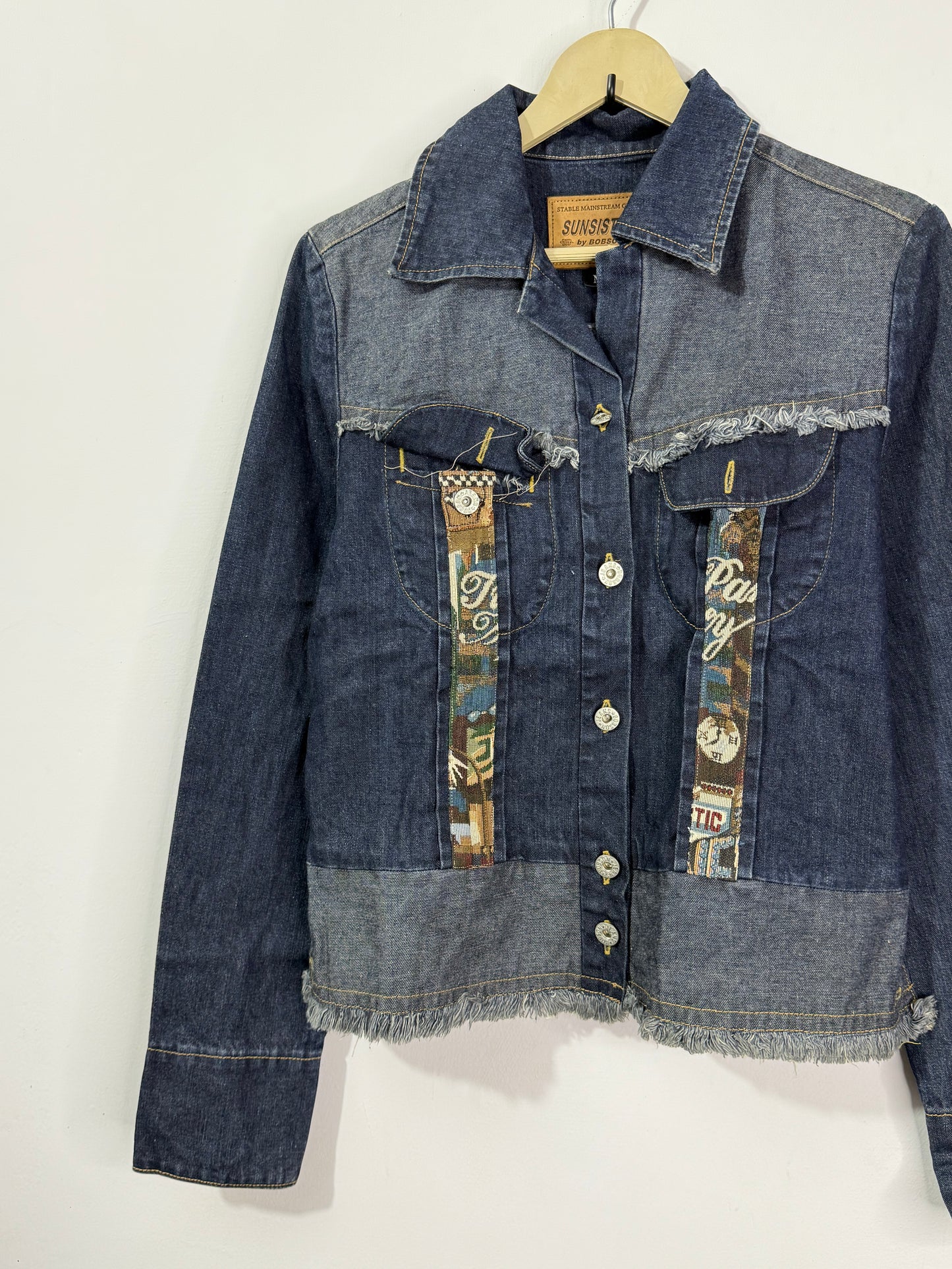 Customised tapestry patch Denim Jacket