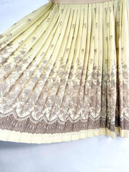 Floral shaded flared skirt