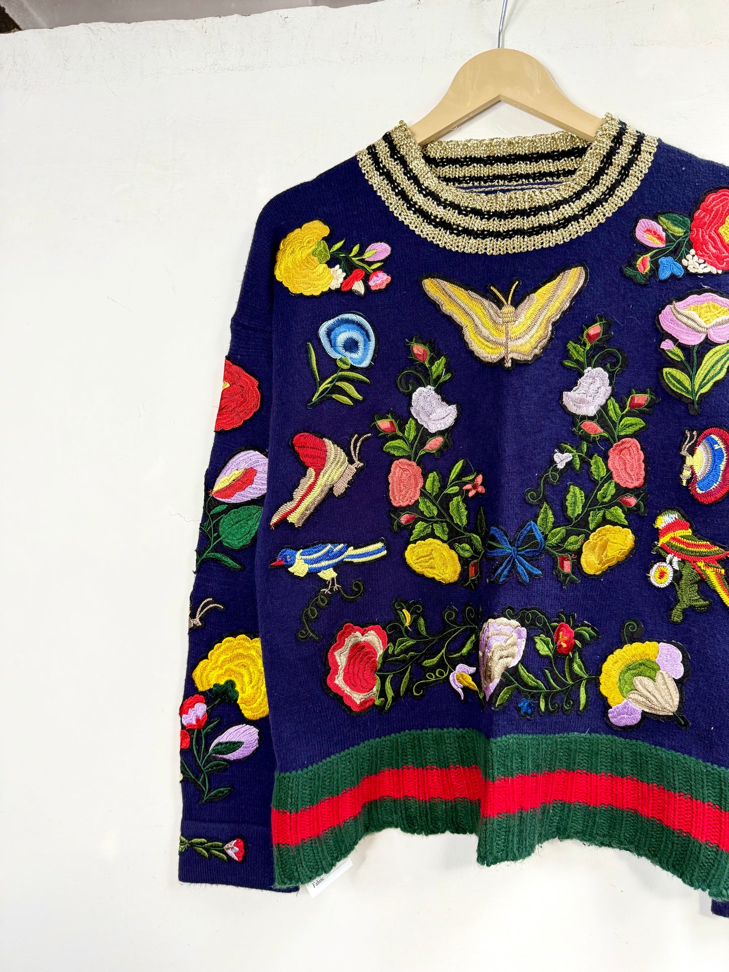 Floral hand knitted Woollen Sweater