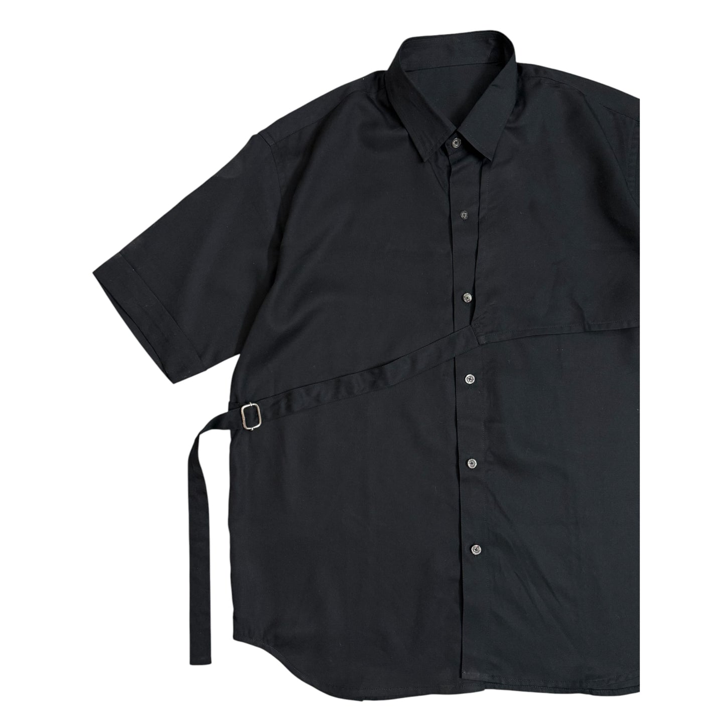 Black side Overlap 100% Cotton Shirt