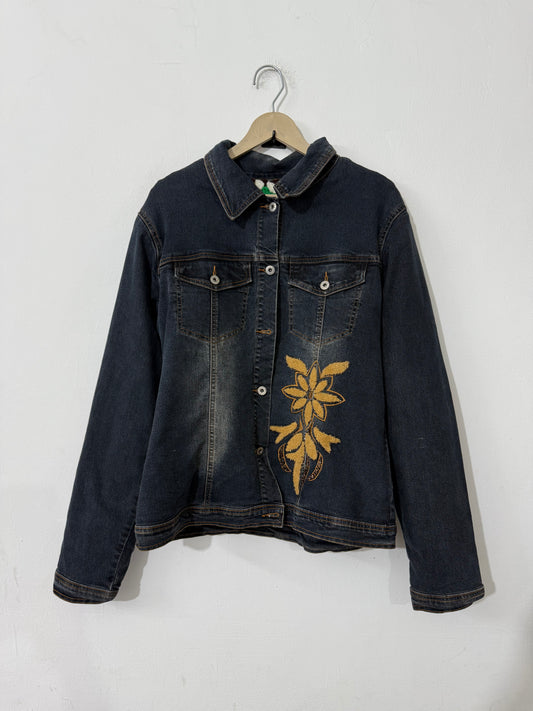 Reversible Denim Crochet Jacket