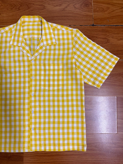 Yellow Check  100% Cotton women’s shirt