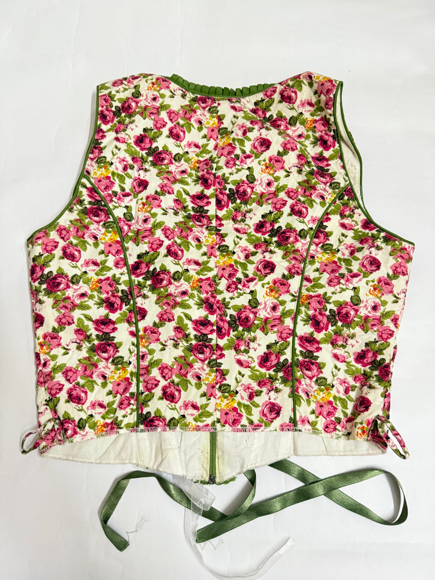 Pink and white Corset Top