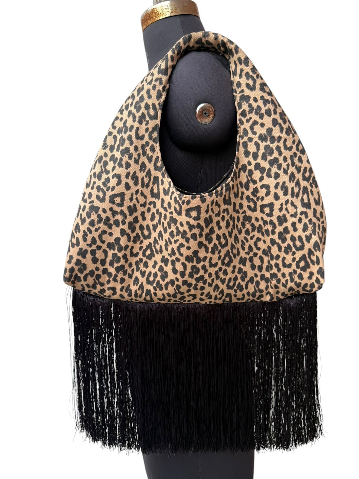 Handmade Leopard Lounge Fringe Bag