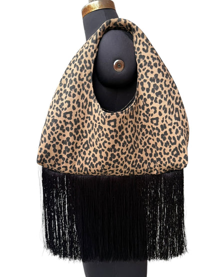 Handmade Leopard Lounge Fringe Bag
