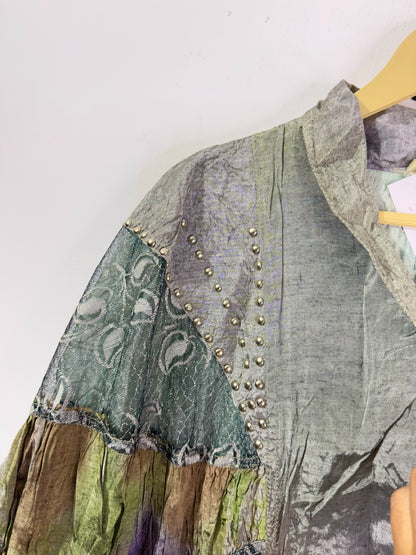 Silk Patch Embroidered Vintage Jacket