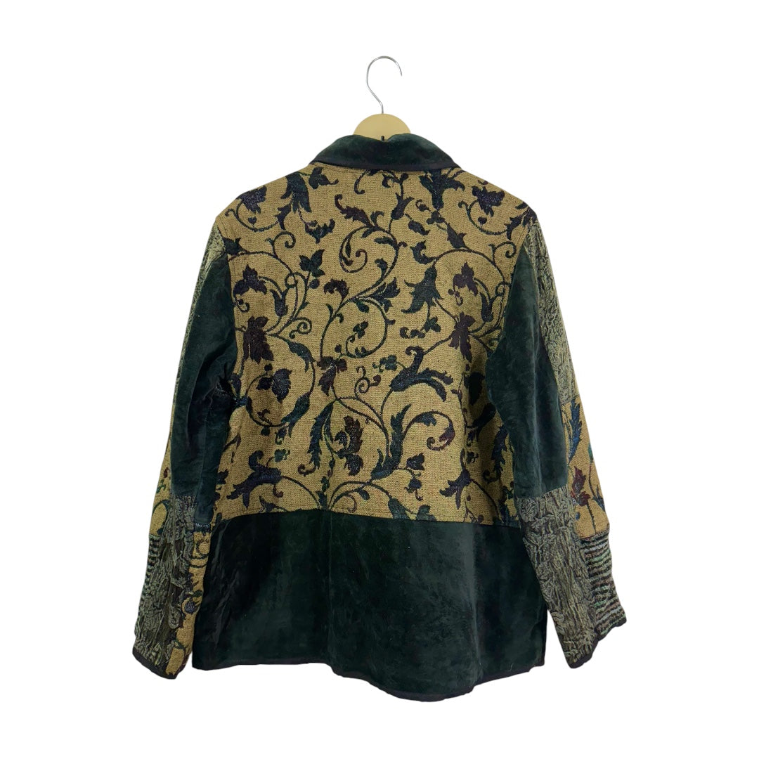 Silk Patch Embroidered Vintage Jacket