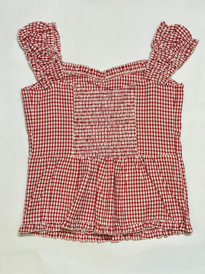 Check Red Crop Top