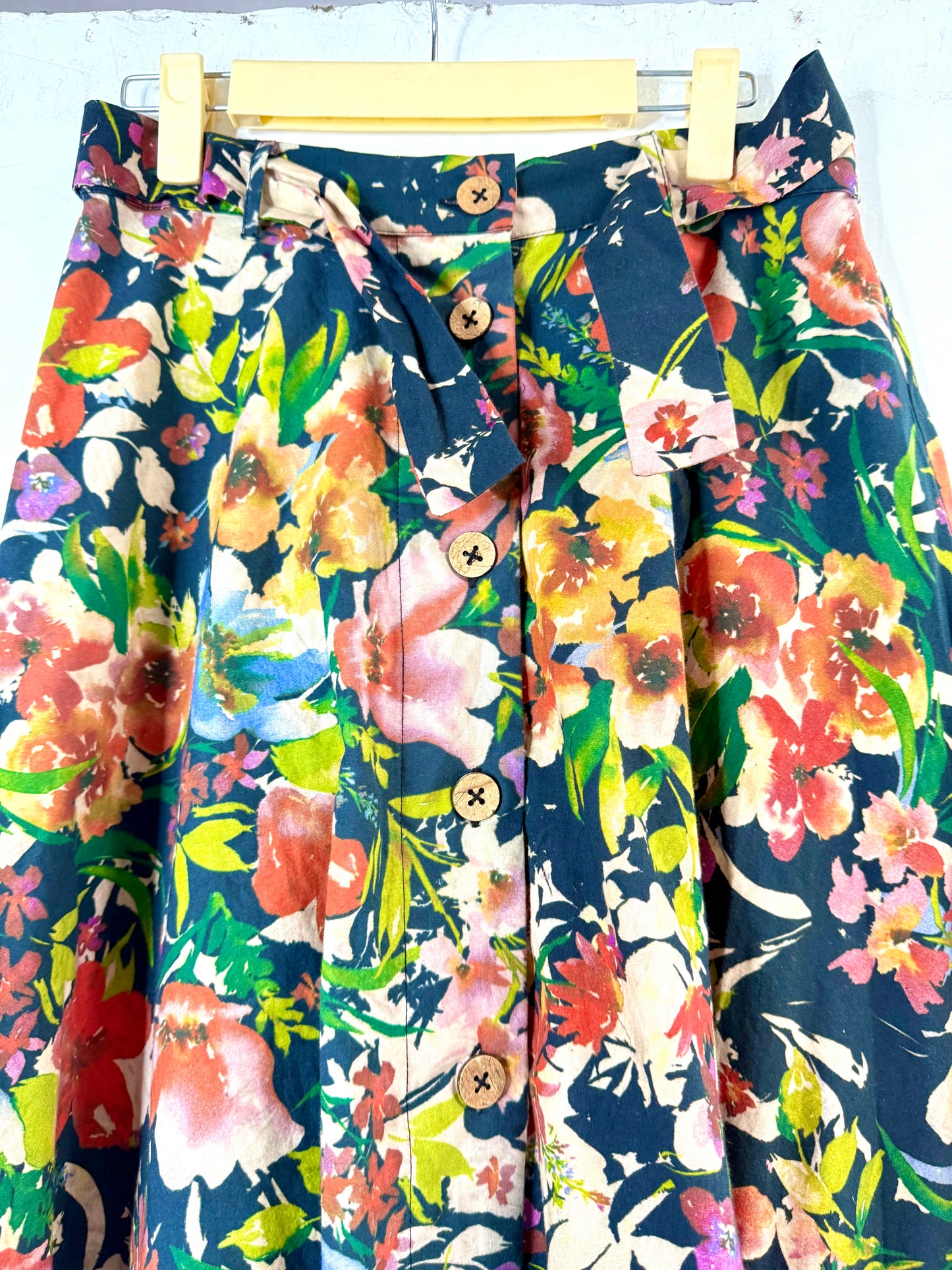 Floral flared skirt