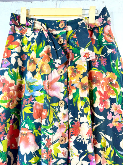 Floral flared skirt