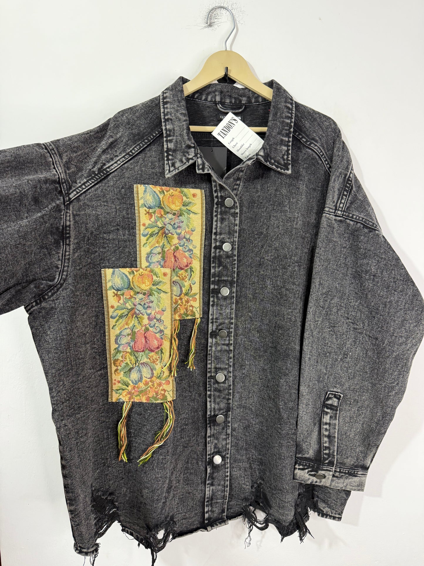 Customised tapestry patch Denim Jacket