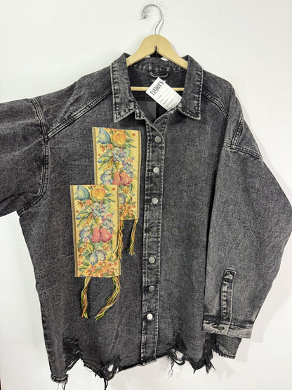 Customised tapestry patch Denim Jacket