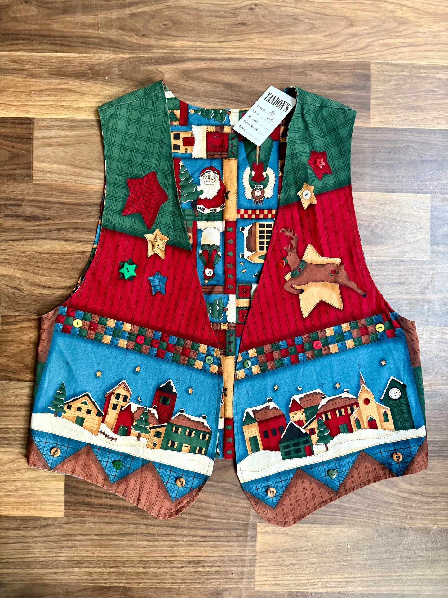 Christmas print vest