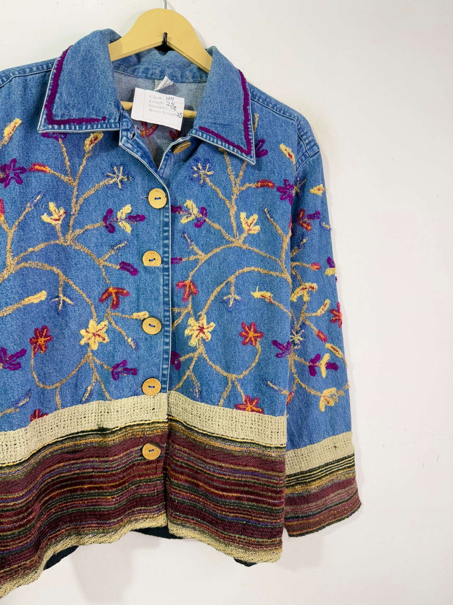Denim Embroidered Vintage Jacket