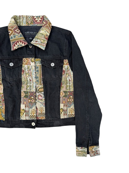 Upcycled Tapestry Denim Jacket