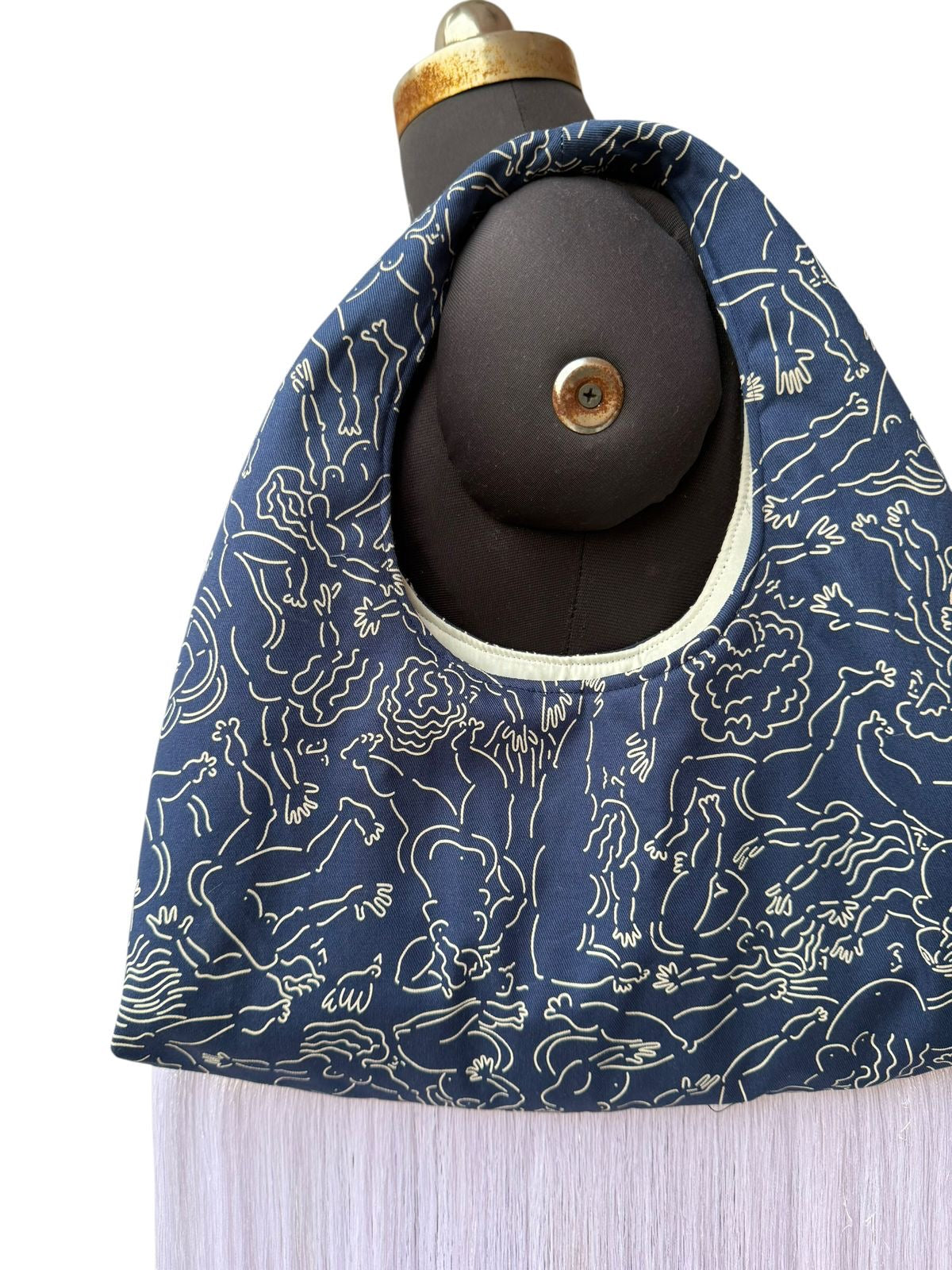 Handmade Indigo Drift Fringe Bag