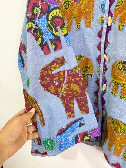 Elephant Print Vintage Jacket