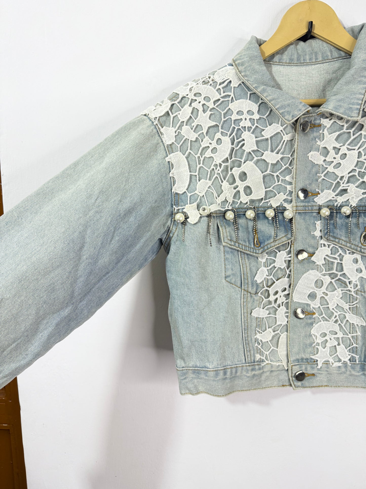 Customised net patch  Denim Jacket