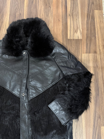 Fashion Leather Fur Jacket