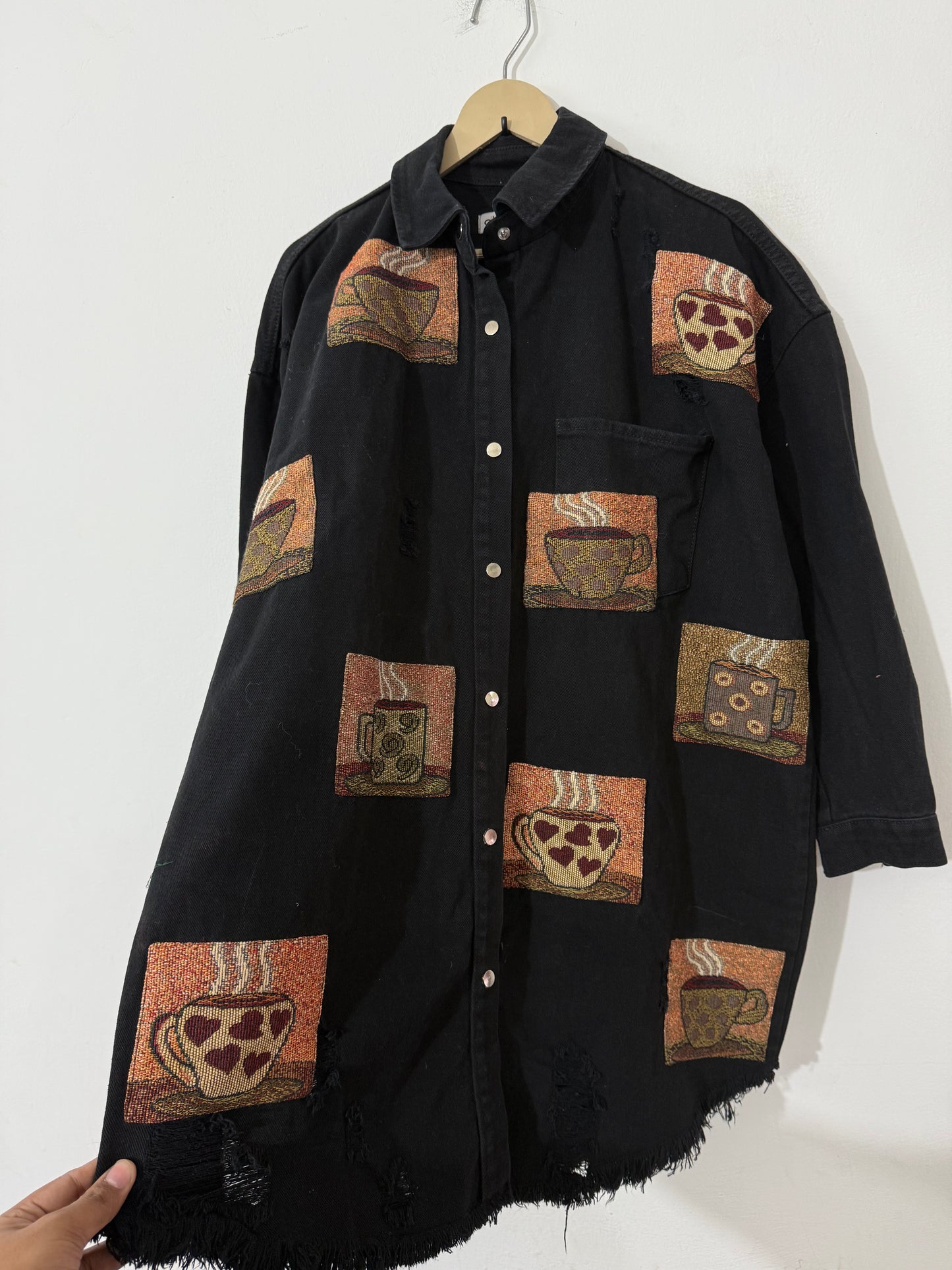 Customised Tapestry patch Denim Jacket