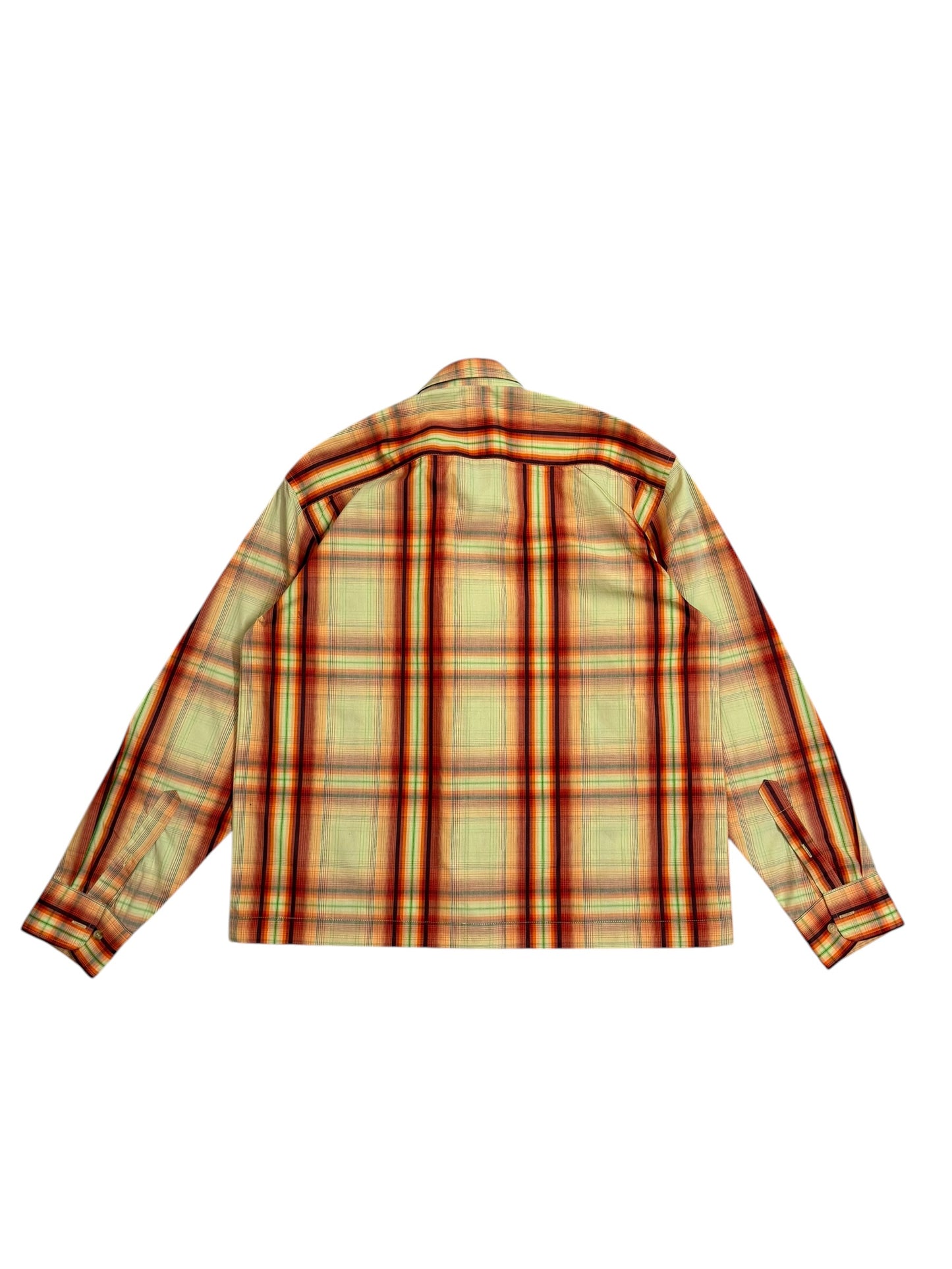 Fireman Clasp Orange Check 100% Cotton Shirt