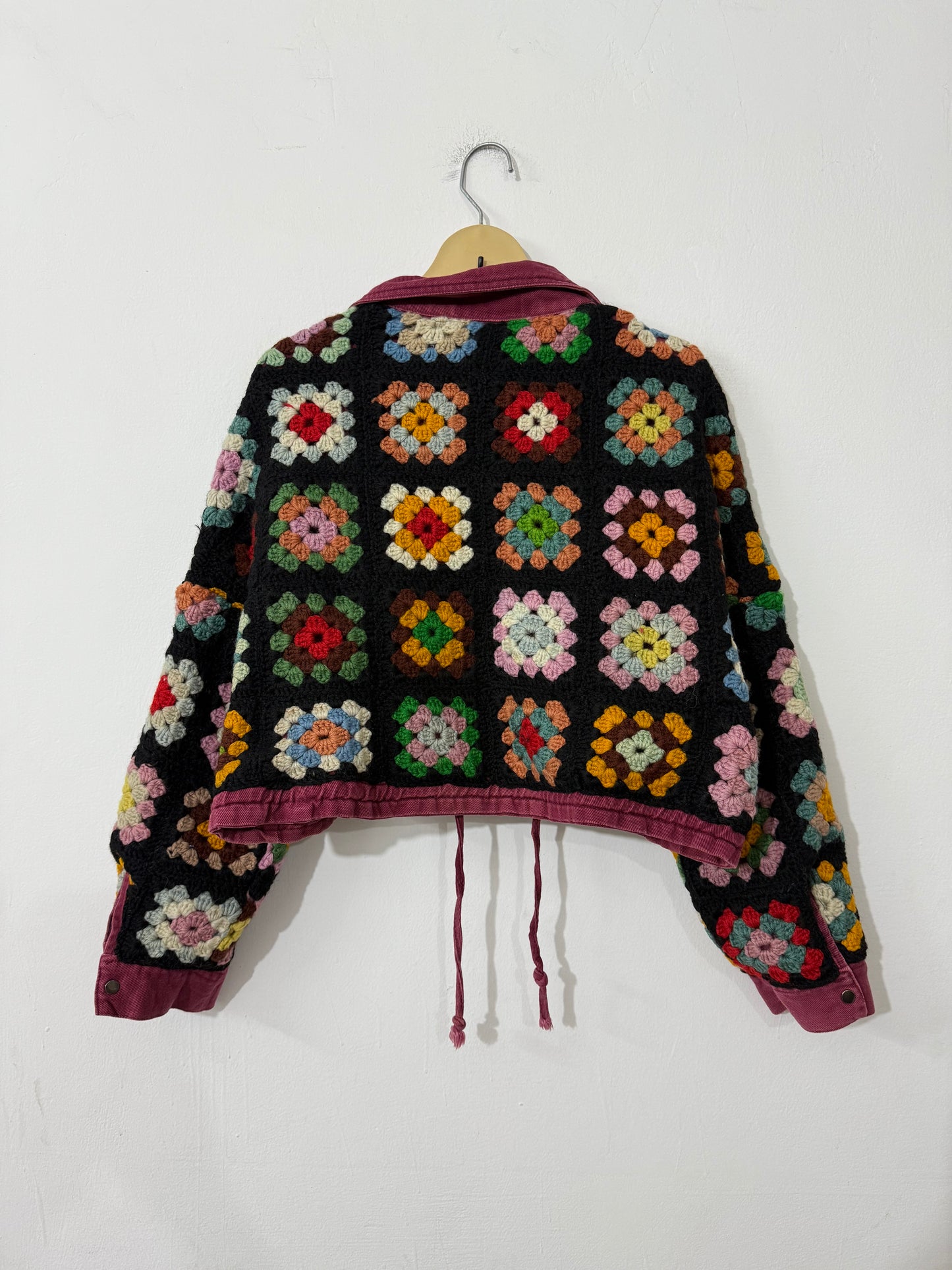 Reversible Denim Crochet Jacket