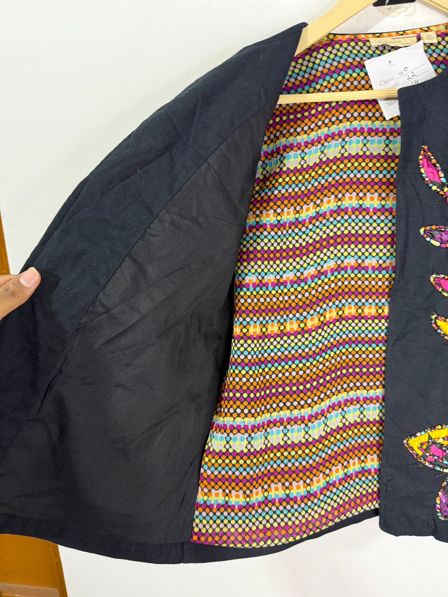 CHOICES PETITE Embroidered Vintage Jacket