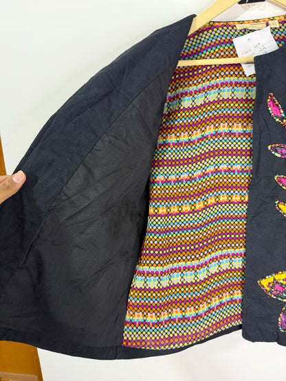 CHOICES PETITE Embroidered Vintage Jacket