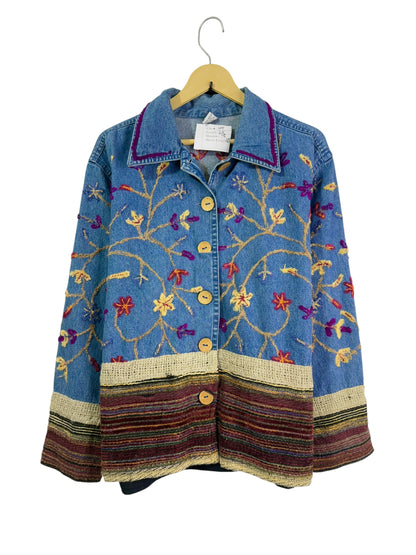 Denim Embroidered Vintage Jacket