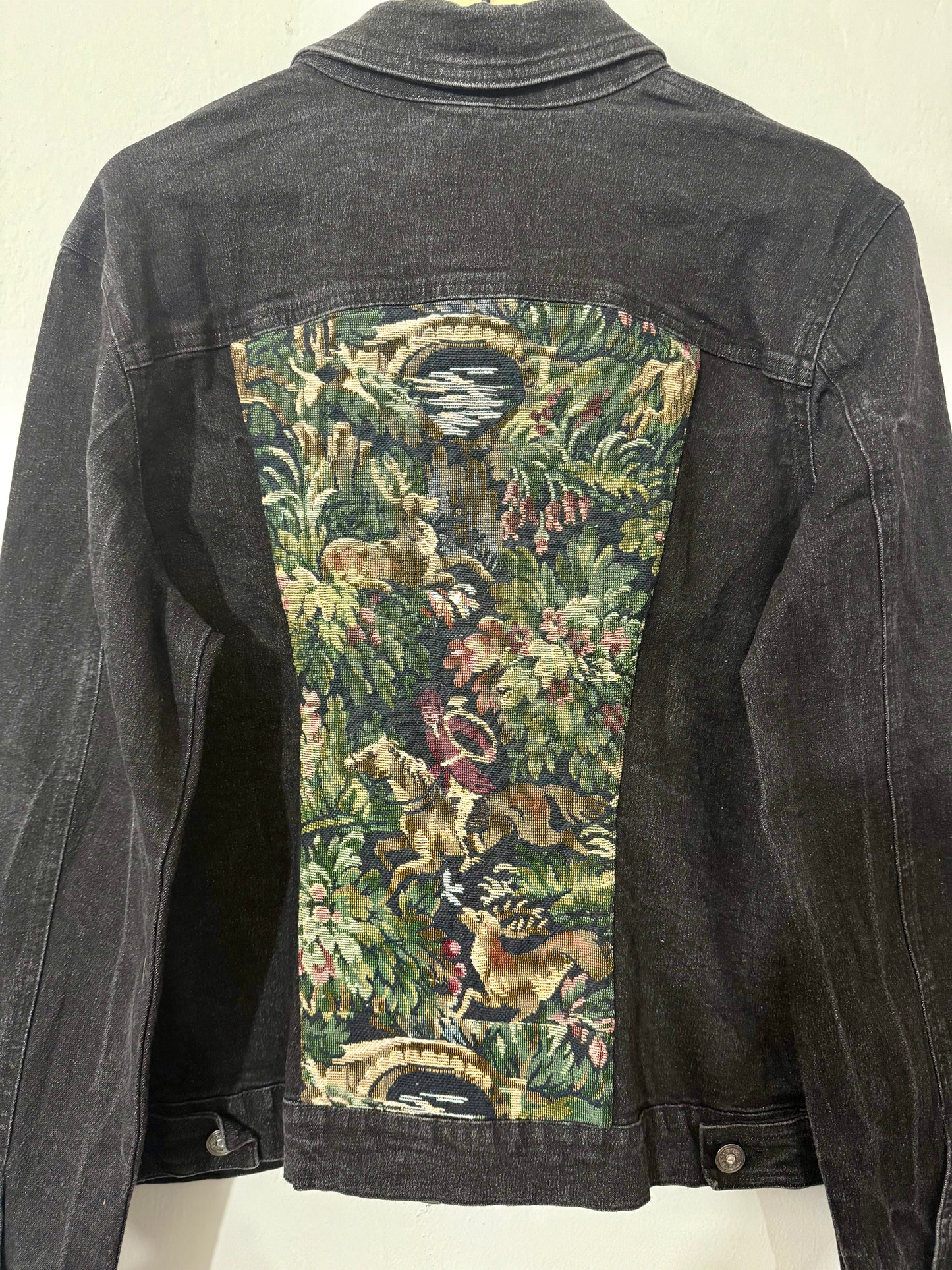 Aqua Jeans Customised Tapestry patch Denim Jacket