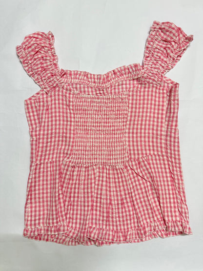 Check Print Crop Top