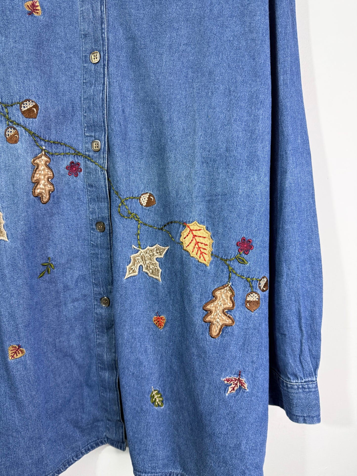 Embroidered Denim Shirt