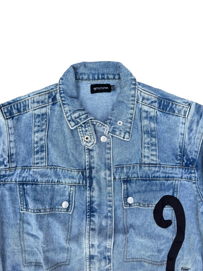 Upcycled Cat Patch Denim Jacket