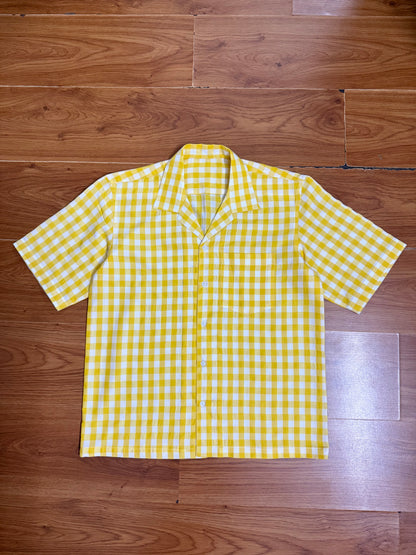 Yellow Check  100% Cotton women’s shirt