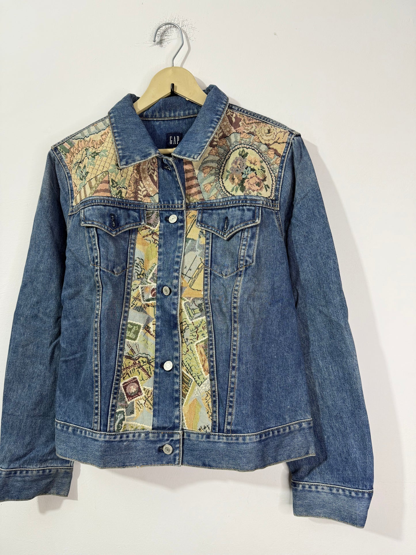Customised tapestry patch Denim Jacket