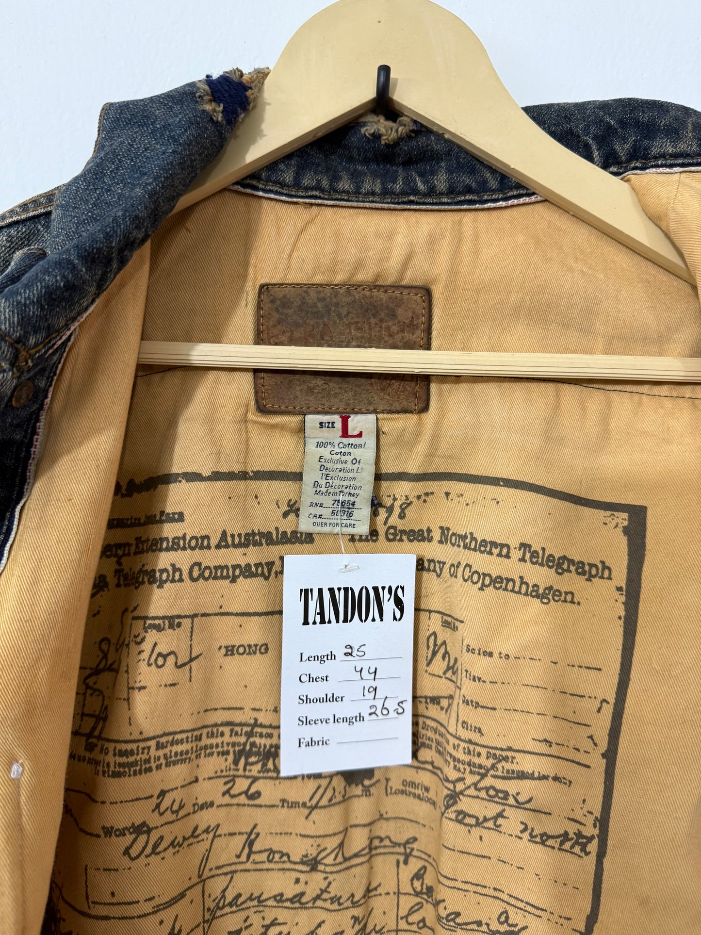 Customised Tapestry patch Denim Jacket