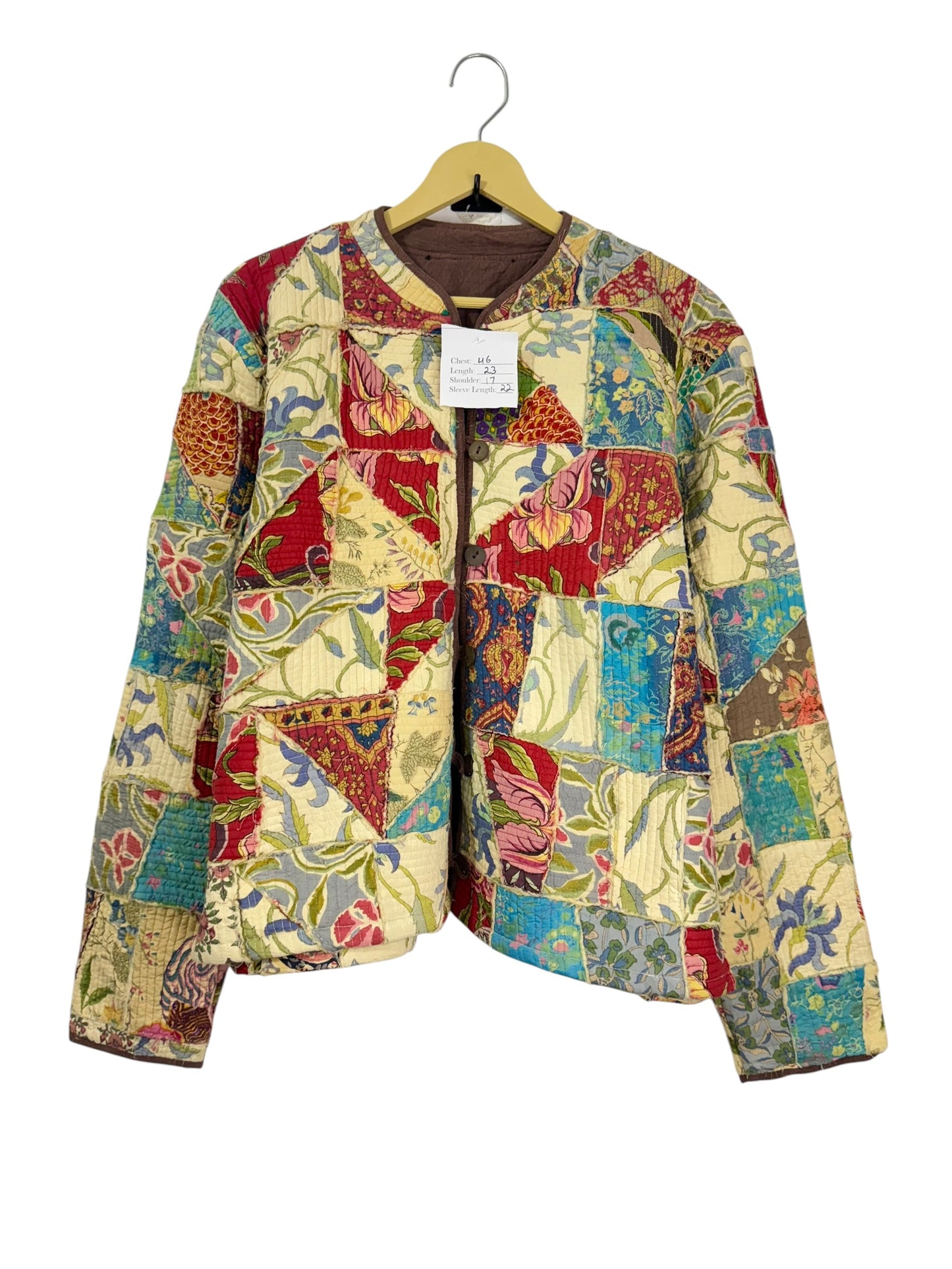 COTTON QUILTED PATCHWORK REVERSIBLE Vintage Jacket