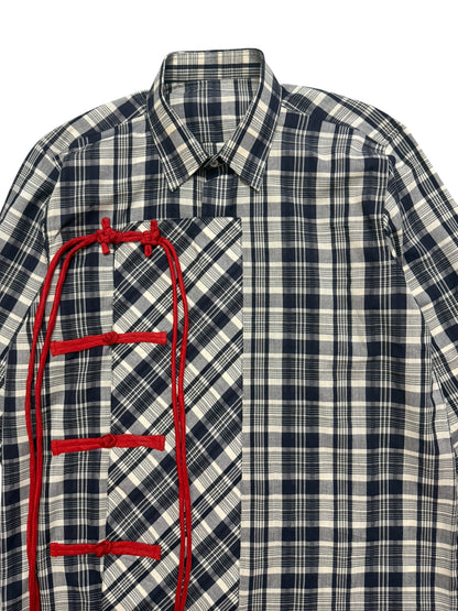 Cheongsam Black Check 100% Cotton Shirt