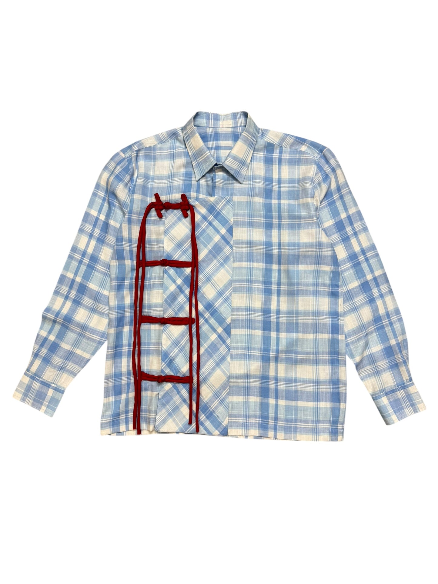 Cheongsam Blue 100% Cotton Shirt