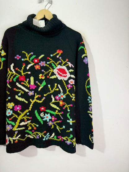 Abstract Floral Sweater