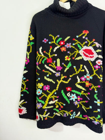 Abstract Floral Sweater