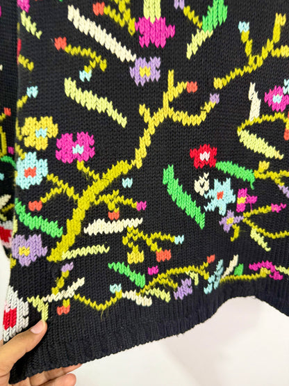 Abstract Floral Sweater