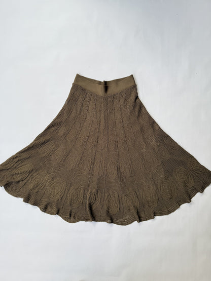 A'line Crochet Long skirt