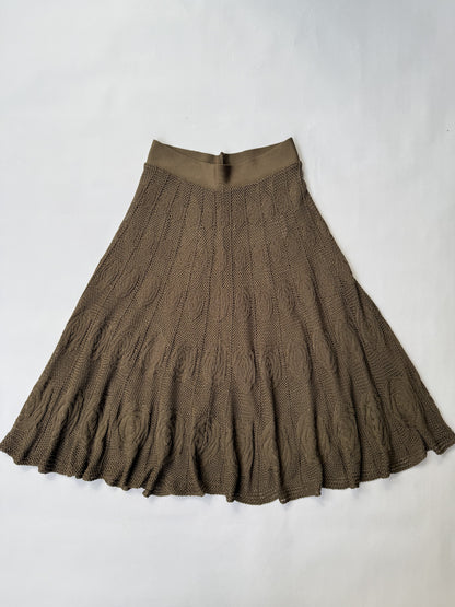 A'line Crochet Long skirt