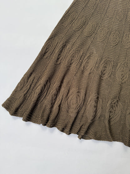 A'line Crochet Long skirt